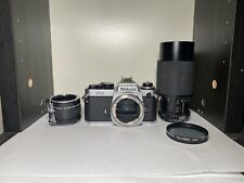 Nikon FE2 Silver SLR 35mm Film Camera With Vivitar 75-205mm F/3.8 Lens picture
