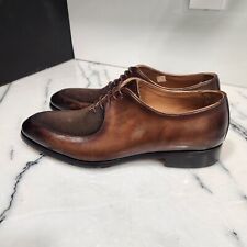 Genio Handmade Custom Derby Dress Shoe in Mahogany Calfskin and Suede Men's 9D picture
