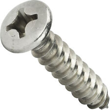 #8 Self Tapping Sheet Metal Screws Phillips Oval Head Stainless Steel All Sizes picture