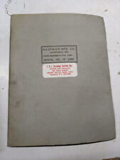KAUFMAN UNITED LEAD SCREW TAPPING MACHINE OPERATION SERVICE PARTS LIST MANUAL picture