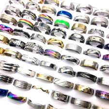 Wholesale 50pcs Fashion Stainless Steel Rings Variety of Styles for Men Women picture