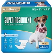 50 Pack Waist Disposable Dog Diapers Female Wraps Belly Bands Pet Soft - SIZE XS picture