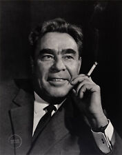 1963 Vintage Yousuf Karsh Photo Print Portrait Leonid Brezhnev Engraving 13x15 picture