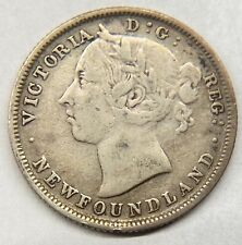 Newfoundland 1882-H 20 Cents Silver Coin -  Fine picture