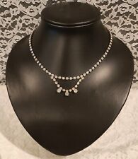 Stunning Well Made Vintage Rhinestone Choker Necklace picture