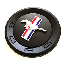 5.9'' Black Round Decklid Emblem 3D Horse Trunk Lid Badge For Mustang Shelby 500 picture