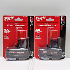 2 PCS Milwaukee 48-11-2460 M12 REDLITHIUM XC 6.0 Extended Capacity Battery Pack picture