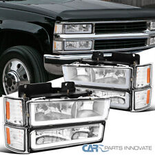 Fits 1994-1998 Chevy C10 C/K 1500 2500 LED Tube Headlights+Corner+Bumper Lamps picture