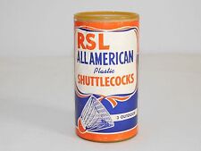 VINTAGE GAME RSL ALL AMERICAN PLASTIC SHUTTLECOCKS IN CAN UNUSED picture