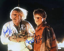 Michael J. Fox Chris Lloyd Signed 16x20 Back to the Future Remote Photo JSA PSA picture