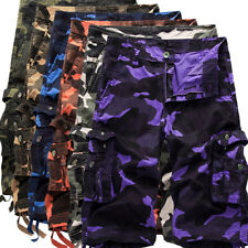 Men's Army Camouflage Casual Pockets Short Pants Camo Military Shorts Plus Size picture