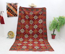 9x5 Vintage Handmade Wool  Boujaad Area Rug Moroccan Living Room picture
