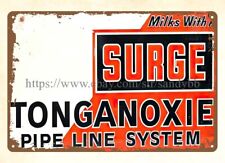 commemorative plaque Surge Tonganoxie Pipe line System metal tin sign picture