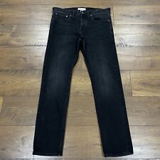Madewell Jeans Mens 34x32 Selvedge Slim Authentic Flex in Northfleet Wash Black picture