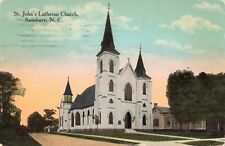 St. John's Lutheran Church Salisbury North Carolina NC 1924 Postcard picture