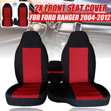Fits 2004-2012 FORD RANGER 60/40 HIBACK CAR SEAT COVERS RED picture