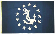 2X3 US Yacht Club Commodore Navy 100D Woven Poly Nylon Flag 2'x3' Banner picture