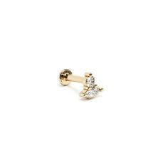 14K REAL Solid Gold Marquise Round Multi Shape Diamond Stud Helix Cartilage 16G picture