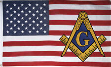 3x5 USA Mason Flag Freemason Masonic American Flag Top Quality USA SELLER 100D picture