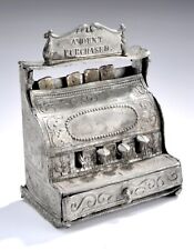 Vintage 1890's Victorian Tin Toy Metal Cash Register (2.5