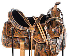 Western Horse Saddle Premium Leather Trail Pleasure Tack Set 16 17 18 in picture
