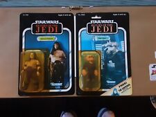 Vintage ROTJ Rancor Keeper 77 back Ree Yees 65 back carded 1983 picture
