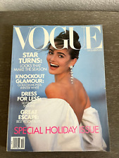 Vogue Magazine December 1989 Paulina Porizkova Cover picture