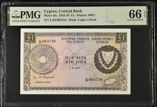 Cyprus 1 Pound 1978 P 43 c Gem UNC PMG 66 EPQ picture