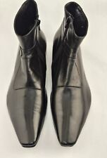 Kenneth Cole Side Zip Boots Sz 8 Black Made In Italy picture