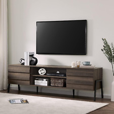 Mid-Century Modern TV Stand for Tvs up to 75 Inch Flat Screen Wood TV Console Me picture