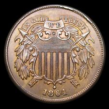 1864 Two Cent Piece  ---- Gem BU+ Coin ---- #ZZ064 picture