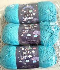 Lion Brand Yarn Oh Baby Organic “Turquoise” 3 Pack picture