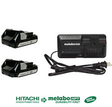 METABO HPT Hitachi UC18YKSL 18 Volt Charger & (2) BSL1815 18V Li-Ion Battery Kit picture
