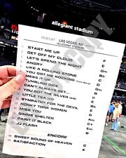 2024 Rolling Stones Concert At Allegiant Stadium Las Vegas Set List 8x10 Photo picture