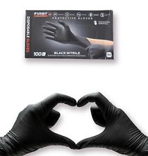 First Glove 3 mil Black Nitrile Gloves Powder & Latex Free Exam Grade Gloves picture