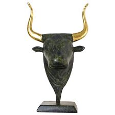 Bronze Minoan Bull Head Sculpture Ancient Greek Mythology Handmade Statue picture