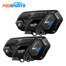 2x M1-S Pro Motorcycle Intercom 2000m 8 Riders Bluetooth Helmet Headset with Mic picture