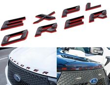 2020-2024 Explorer Ford Sport Pkg Hood Emblem Letters Decal Black Red outline picture