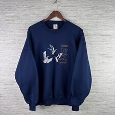 VINTAGE Ducks Unlimited Sweatshirt Mens XL Blue Crewneck 90s Embroidered Hunting picture