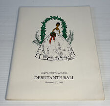 Rare Debutante Ball Raleigh North Carolina 1981 Program  picture
