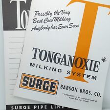 Surge Tonganoxie Milking System Pamphlet & Pipe Line Dealer Notepad Babson Bros. picture