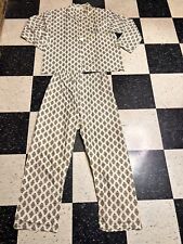 Men's Vintage 1950s Sanforized Cotton MCM Atomic Pajama Set Sz 42-44 picture