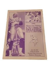 Minnesota Vikings Vintage 1991 Autographed Training Camp Guide/Roster picture