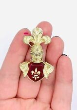 Vtg Unmarked CORO? Pink Red Stone Glass Rhinestone Knight Pin Brooch picture