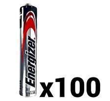 100 ONE HUNDRED NEW ENERGIZER AAAA E96 1.5V ALKALINE BATTERY BATTERIES EXP 2028 picture