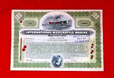 1919 Antique International Mecantile Marine Company 100 Shares 4 Stamps picture