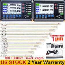 DRO 1um Linear Scale Digital Readout 2/3 Axis For Bridgeport Mill Lathe US STOCK picture