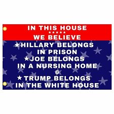 Anti Biden Pro Trump 3x5 ft Flag | Biden for Nursing Home Large Patriotic Flag w picture