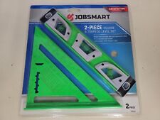 NEW SEALED JOBSMART # 2297242 2 PIECE SQUARE & TORPEDO LEVEL SET - GREEN picture
