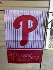 MLB Philadelphia Phillies Garden Flag Double Sided Phillies Pinstripe Yard Flag. picture